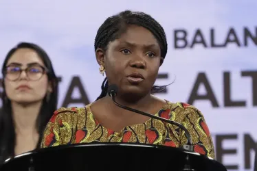 La vicepresidenta, Francia Márquez, este miércoles en la rueda de prensa. 