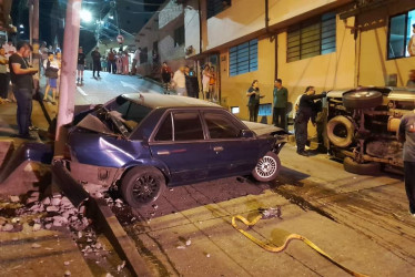 El primer accidente de este 22 de julio fue un choque en la calle 11 con carrera 6 de Villamaría.