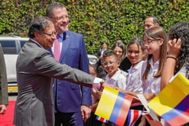 Foto | EFE | LA PATRIA  Los mandatarios de Costa Rica, Rodrigo Chaves, y Colombia, Gustavo Petro, se reunieron en la Casa Presidencial de San José .