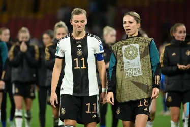 Alexandra Popp de Alemania reacciona después de quedar eliminada tras el partido de la Copa Mundial Femenina de la FIFA 2023 entre Corea del Sur y Alemania en el estadio de Brisbane en Brisbane, Australia.