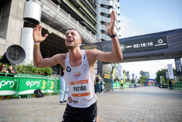 Carlos Mario Patiño Barco, a punto de cumplir 27 años, llegó de segundo el pasado domingo a la línea de meta en la 29.ª Maratón de Medellín.