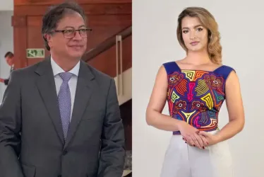 El presidente, Gustavo Petro, y su hija mayor, Andrea.