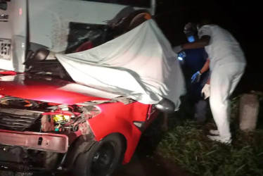 El accidente ocurrió en el sentido Manizales - Medellín, metros antes de salir del Túnel de Irra.