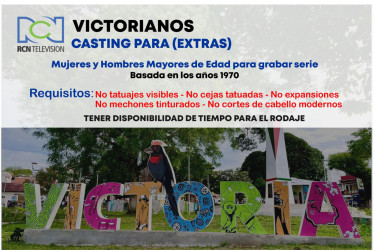 Filmex Productions, agencia de casting, busca personal de apoyo para una serie. Deben vivir en Victoria (Caldas).