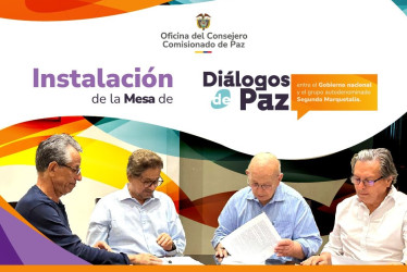 En Caracas (Venezuela) se cumple la instalación de la Mesa de Diálogos de Paz entre el Gobierno nacional y la Segunda Marquetalia.