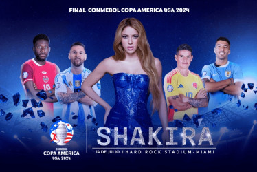 Esta es la imagen con la que Conmebol anunció que la cantante barranquillera Shakira se presentará en la final de la Copa América.