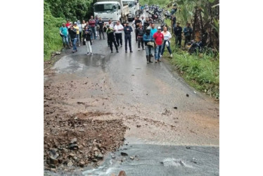 El 40% de las carreteras de Quinchía, principalmente las terciarias, están afectadas por las lluvias.
