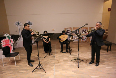 Los Ministriles del Nuevo Reino de Granada fueron los encargados de abrir la programación de los conciertos en el auditorio del Centro Cultural Universitario Rogelio Salmona.