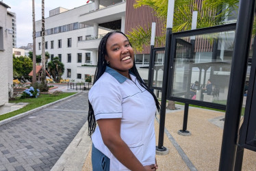 María Fernanda Villegas, estudiante de Bacteriología de la Universidad Católica de Manizales. 