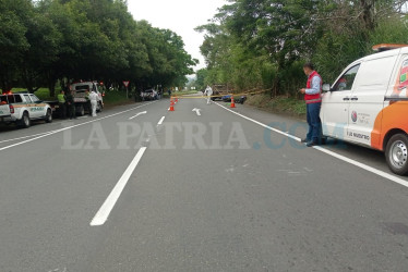 Sitio del accidente. Foto Super Radio TV Chinchiná.