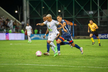 Michael Barrios comandó el ataque del Once Caldas ante la ausencia del goleador y capitán, Dayro Moreno.