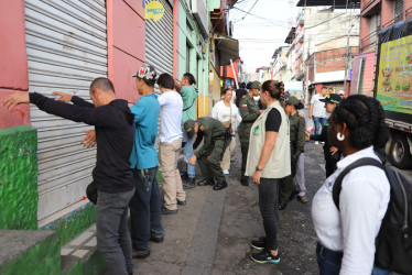 El operativo se efectuó el pasado jueves en la Galería de Manizales.