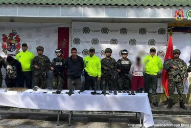 Tres hombres y una mujer, presuntamente disidentes de las Farc, fueron capturados en la vereda Vinagre de Murillo (Tolima).