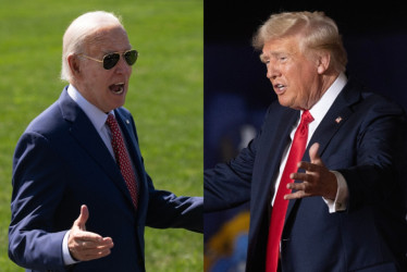 Joe Biden (izq.), presidente de Estados Unidos, y Donald Trump, electo mandatario de ese país.