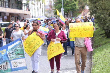 En la foto, la movilización a favor del Gobierno en Manizales, la capital de Caldas (octubre del 2024)