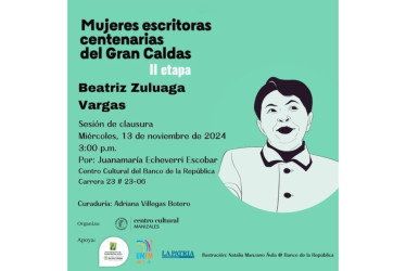 La charla comenzará a las 3:00 p.m. en el auditorio del Banco de la República. 