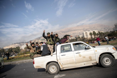 Celebraciones en Damasco, en Siria.