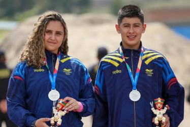 Luciana Polanía y Juan José Jaramillo, los caldenses medallistas en los Juegos Bolivarianos. 