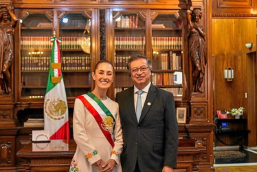 Claudia Sheinbaum, presidenta de México, y Gustavo Petro, su homólogo de Colombia.