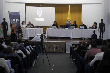 Audiencia de la JEP.