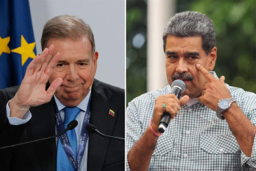 Edmundo González Urrutia y Nicolás Maduro