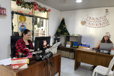 En la Secretaría de Hacienda todo es ambiente navideño.