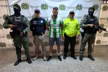 Foto | Policía Nacional | LA PATRIA  Christopher Neil fue capturado en Medellín y trasladado a Bogotá.