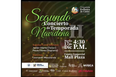 Este martes 17 de diciembre a las 4:30 p.m. en el Centro Comercial Mallplaza. 