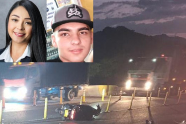 María Luisa Carmona Noreña y Miguel Ángel Cañas Ceballos, la pareja fallecida en moto en la vía Manizales-Medellín. 