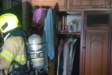 Bomberos atendió la emergencia. 