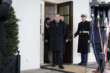 Fotos | EFE | LA PATRIA El líder opositor venezolano Edmundo González visitó ayer la Casa Blanca para hablar con el presidente Biden.