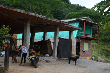 Ocho casas de la vereda Bocas, de Aguadas, están en riesgo de colapsar. 