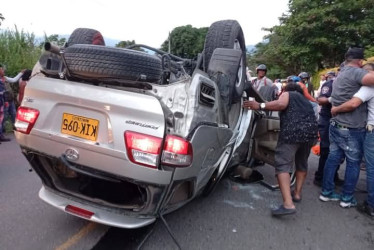 El accidente ocurrió en el sector del Puente de Cemento, entre Supía y La Felisa (Caldas).