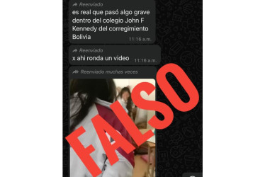 En Whatsapp circuló el video de un feminicidio, en donde se señalaba al corregimiento de Bolivia (Caldas) como el lugar de los hechos. 