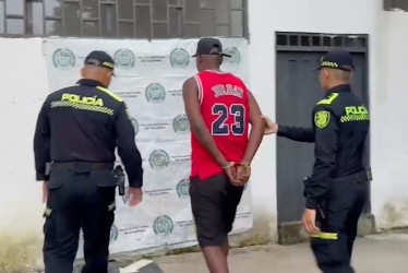 El sujeto detenido. Foto de la Policía.