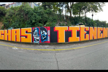 En la antigua estación del ferrocarril de Armenia, colectivos y fundaciones pintaron el mural Las cuchas tienen la razón, como ejercicio de memoria