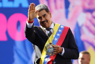 Nicolás Maduro el pasado viernes durante su investidura. 