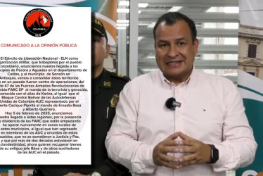 Jorge Andrés Gómez, secretario de Gobierno de Caldas, dijo que el panfleto que asegura que el Eln tiene presencia en el norte del departamento es falso.