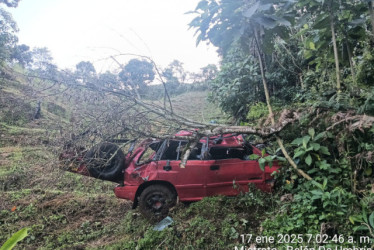 El accidente en el que murieron dos personas. 