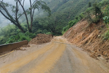 Las fuertes lluvias en el Oriente de Caldas han afectado algunas vías con deslizamientos. 