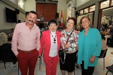 Luis Ángel Medina, Gloria Valencia, Melba Zuluaga y Eliza López.