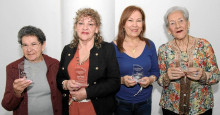 Nohemi Cardona Duque, María Belén Marín Castro, Edilma Vásquez Castaño y Eloina Franco, homenajeadas por Upodecaldas en conmemoración del Día de la Mujer.