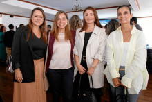 Tatiana López, Diana Gutiérrez y Marcela Calderón, Lina Ramírez, Presidente Ejecutiva Cámara de Comercio