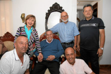 Luz Mery Giraldo, Hernán Giraldo, César Augusto Giraldo, Nelson Hurtado, José Alberto Giraldo y Guillermo Giraldo.