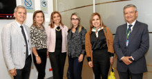 Rubén Darío Zapata, Claudia Patricia Franco, María del Socorro Araque, Ana María Palacio Gómez, María del Rosario Vélez y Carlos Humberto Orozco, secretario de Salud de Manizales.