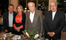 Felipe Venegas, Marcela Buitrago, Néstor Buitrago y Fernán Llano Ruíz, prebistero.