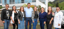 Foto | Argemiro Idárraga | LA PATRIA Juan Carlos Bermúdez, Yaneth Mendieta, Beatriz Londoño, Óscar Maldonado, Adriana Duque, Claudia Sánchez, María Nancy Tabares y Claudina Marín.