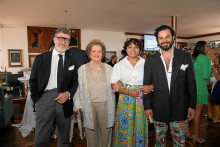 Miguel Mourato, Ligia Sierra de Alzate, Gabriela Mourato y Julián de la Chica.