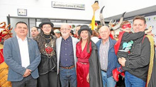 Abel David Jaramillo, alcalde de Riosucio; Mariana Hoyos; Henry Gutiérrez, gobernador de Caldas; Claudia Míriam González, César Valencia, Isaac Vanegas y Juan Felipe Vanegas.