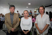 Alberto Bedoya, Nubia Valencia y Sara Trejos.